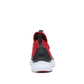 Supra Womens FACTOR Low Top Shoes Risk Red/Black/White | US-78957